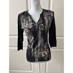 Blue Canyon Y2K 3/4 Sleeve Tshirt